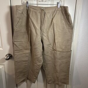 Atelier Woman 22W Capri Pants Beige Raymie/Polyester Pull On
